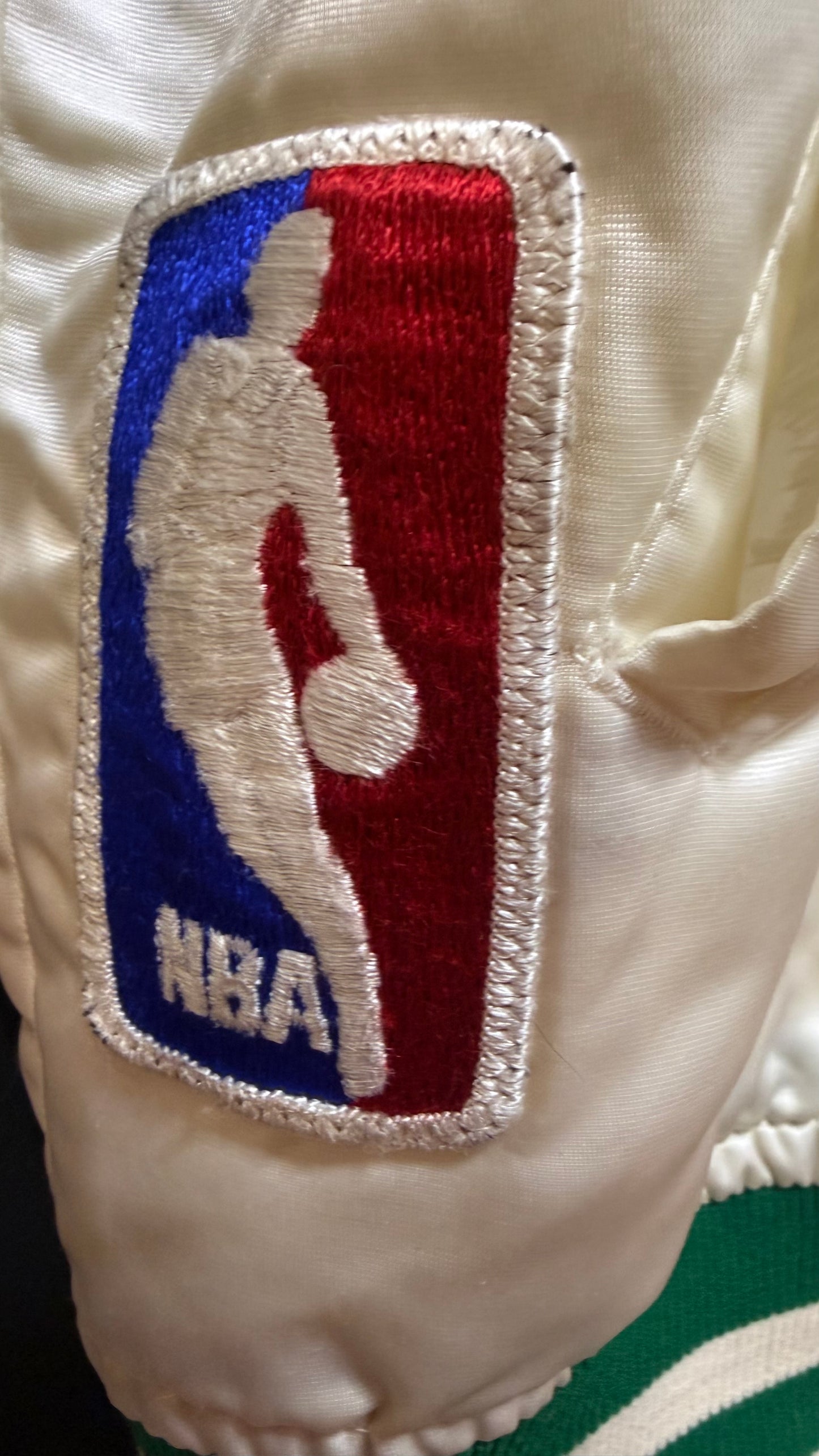 Rare Vintage White Satin Celtics Starter Jacket