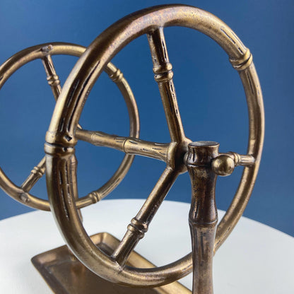 Antique Heavy Brass Ferris Wheel for Candy Nuts Condiments. Perfect for Kid or Adult Parties. Garden Bar Game Room Gatherings. Gift for Dad.