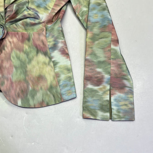 ARMANI COLLEZIONI Floral Print Blazer w/ Button Rose Women's Sz 4 (Pre-Owned)