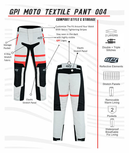 High Premium Quality Adjustable/Black/Red Multi-Color Motorcycle Pants – Beach