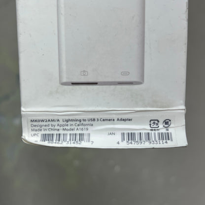 APPLE Lightning To USB 3 Camera Adapter White MK0W2AM/A (Return)
