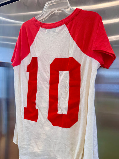 Wildfox Wildfox World’s Greatest Hula Hooper Raglan Women’s Top - Red * Pre-Owned *