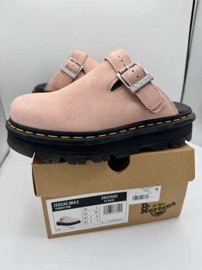 Dr Martin Zebzag Mule Unisex , Powder Pink