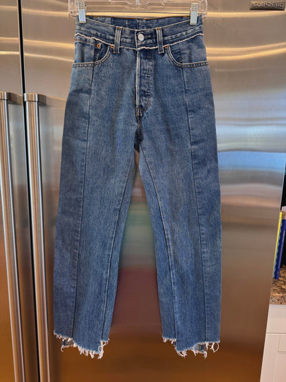 Vetements reconstructed denim pants Levi’s jeans denma size extra small womens