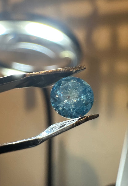 .80 Carat Natural Blue Diamond - Fancy Vivid Blue, Round Brilliant Cut, Rare Gemstone