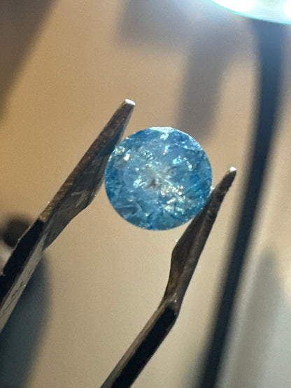 .80 Carat Natural Blue Diamond - Fancy Vivid Blue, Round Brilliant Cut, Rare Gemstone