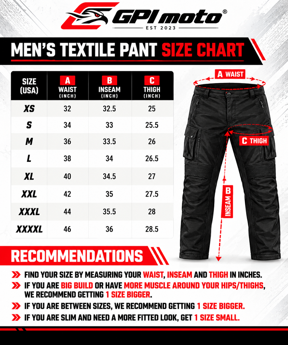 High Premium Quality Adjustable/Black/Red Multi-Color Motorcycle Pants – Beach