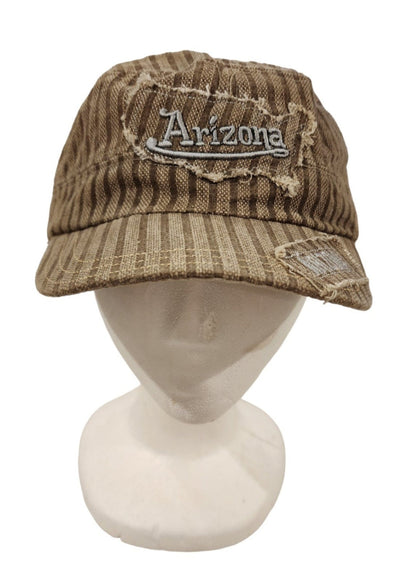 WOMENS FACTORY DISTRESSED ARIZONA CADET/MLITARY STYLE HAT ADJUSTABLE