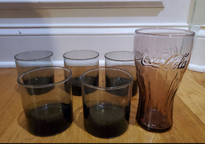 4 Smoky Short Cocktail Glasses