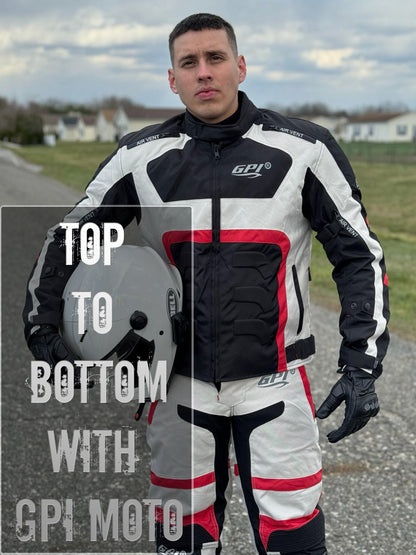 High Premium Quality Adjustable/Black/Red Multi-Color Motorcycle Pants – Beach