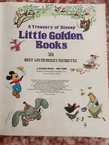 A Treasury of Disney Little Golden Books 22 Best - loved Disney Favorites HC 1978 - I Bought a Yard Sale