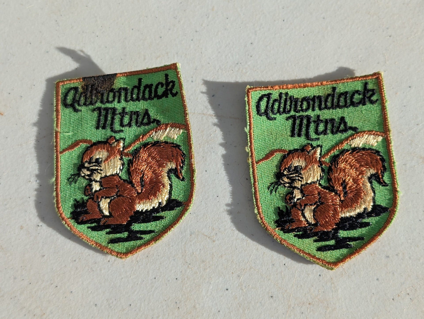 Adirondack Mountains Vintage Souvenir Travel Patch set of two - I Bought a Yard Sale