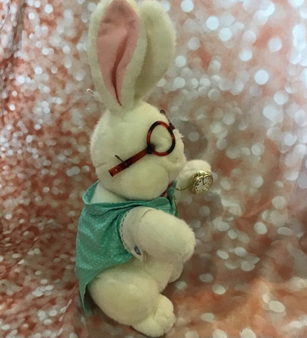 Alice in Wonderland Plush White Rabbit with Pocket Watch - I Bought a Yard Sale