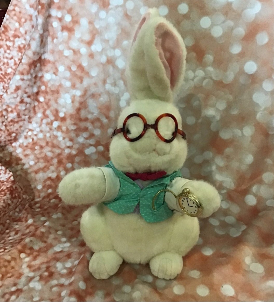 Alice in Wonderland Plush White Rabbit with Pocket Watch - I Bought a Yard Sale