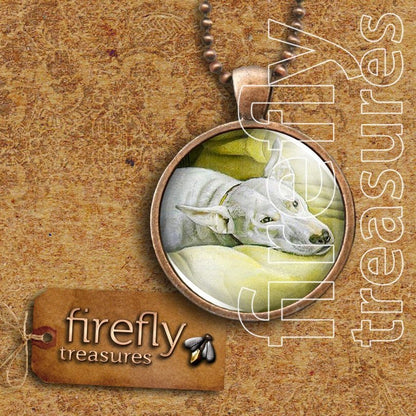 Andrea Sadek Hand Painted Porcelain Memorial Urn with Custom Pet Pendant - I Bought a Yard Sale