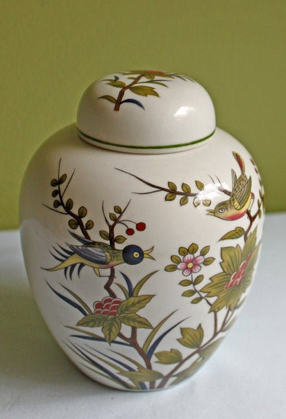 Andrea Sadek Hand Painted Porcelain Memorial Urn with Custom Pet Pendant - I Bought a Yard Sale