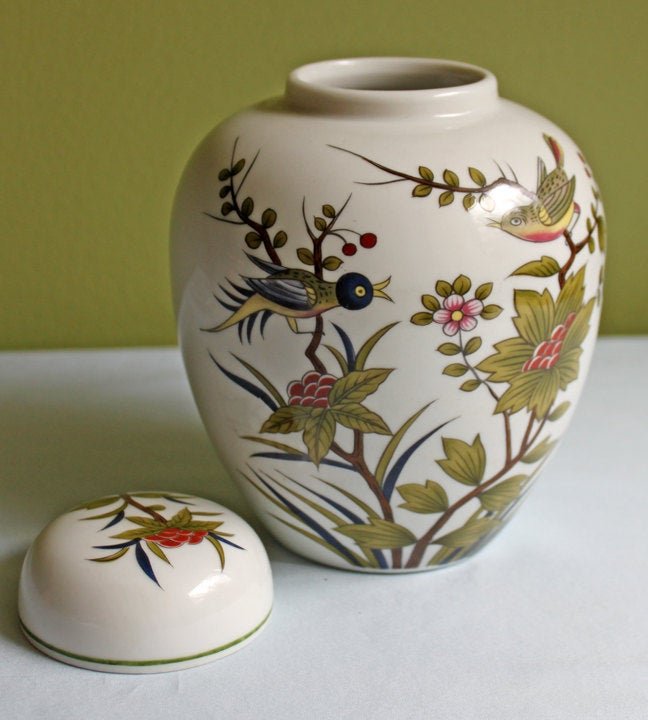 Andrea Sadek Hand Painted Porcelain Memorial Urn with Custom Pet Pendant - I Bought a Yard Sale