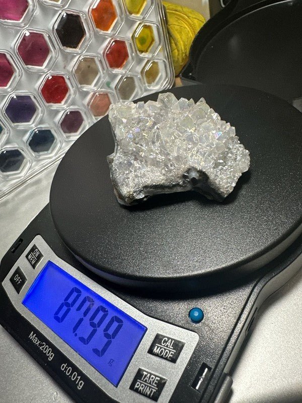 Angel Aura Quartz Crystal Cluster on Matrix 87.99g - I Bought a Yard Sale