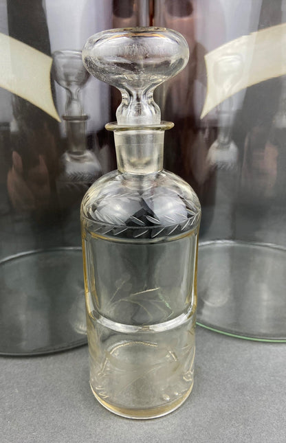 Antique Apothecary Perfume Bottles. Set of 2 Victorian Rose Water Bottles. Beautifully Detailed Collectible Bottles. Vintage Gifts. - I Bought a Yard Sale