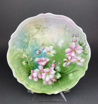 Antique Bavaria Dessert Plate: Hand - Painted Roses, Gold Rim (7.75") - I Bought a Yard Sale