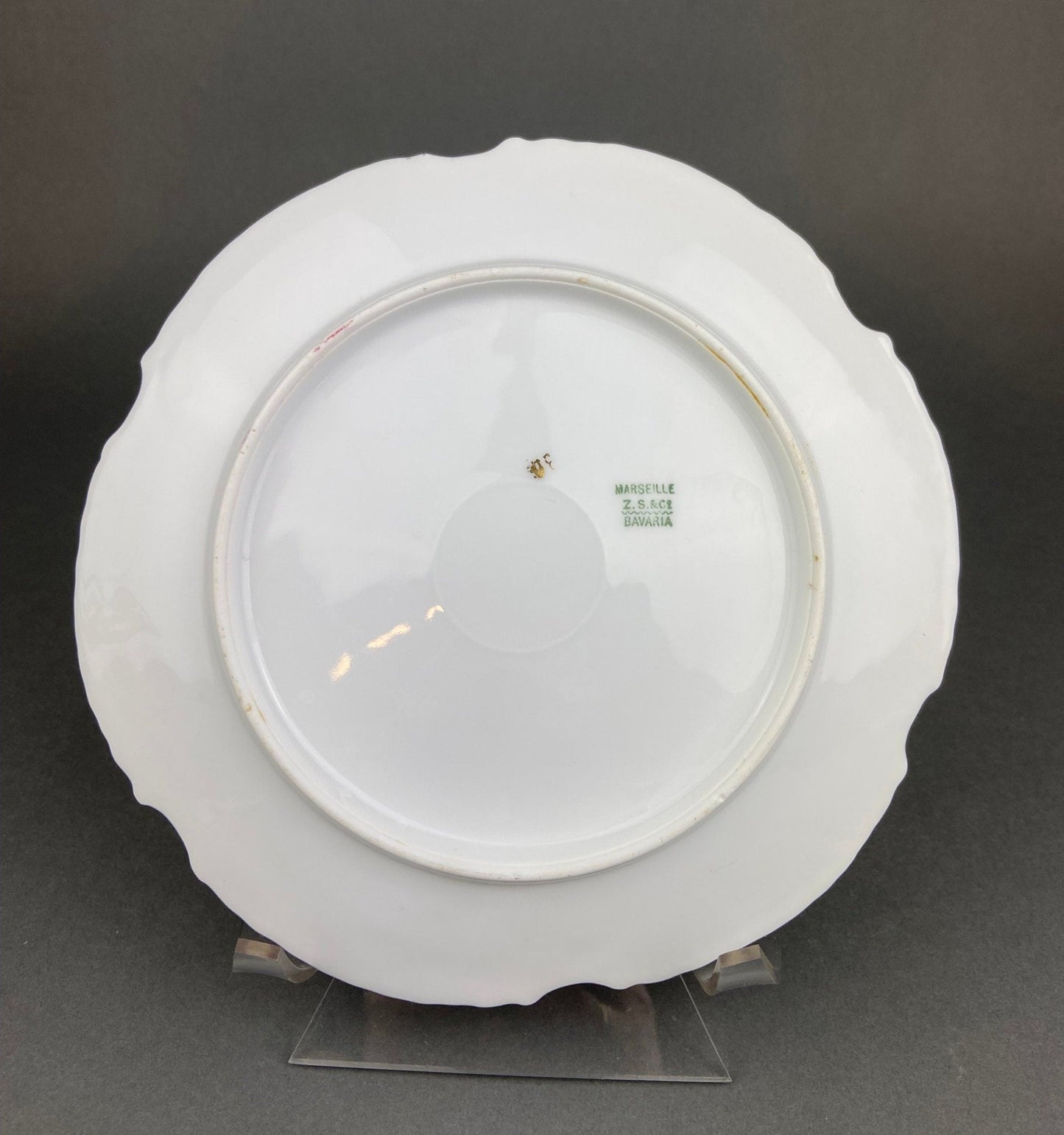 Antique Bavaria Dessert Plate: Hand - Painted Roses, Gold Rim (7.75") - I Bought a Yard Sale