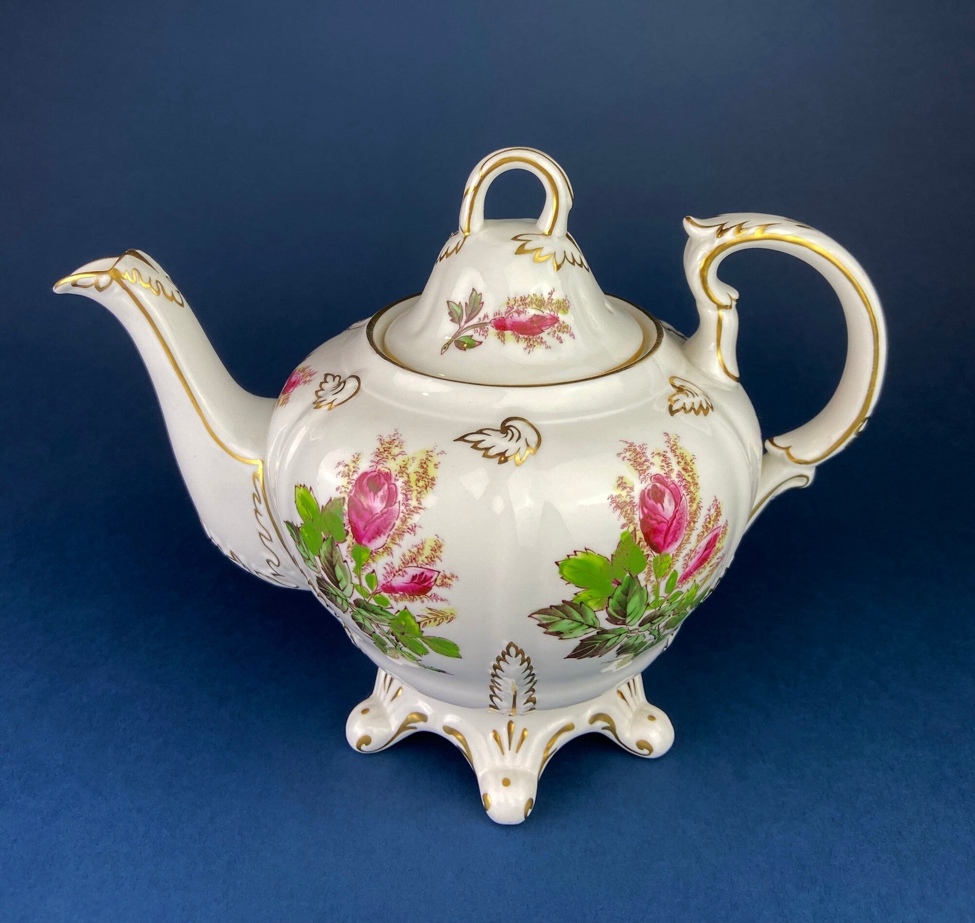 Antique Bavarian Coffee Pot. UNO Favorite, European Porcelain with Hand - Painted Violets. Fine Collectible China. - I Bought a Yard Sale