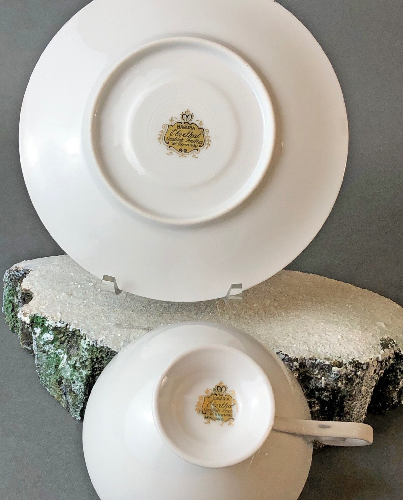 Antique Bavarian Porcelain Tea Cup and Saucer by Eberthal - I Bought a Yard Sale