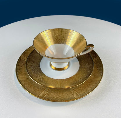 Antique Bavarian Porcelain Tea Set: Gold Geometrical Trio - I Bought a Yard Sale