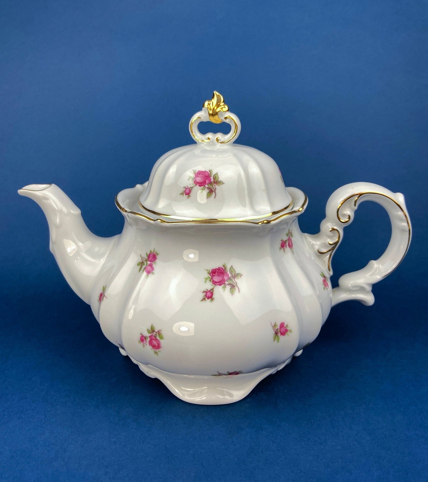 Antique Bavarian Teapot, Coffee Pot, Creamer, Sugar Bowl Set by Hertel Jacob Porcelain Co. - I Bought a Yard Sale