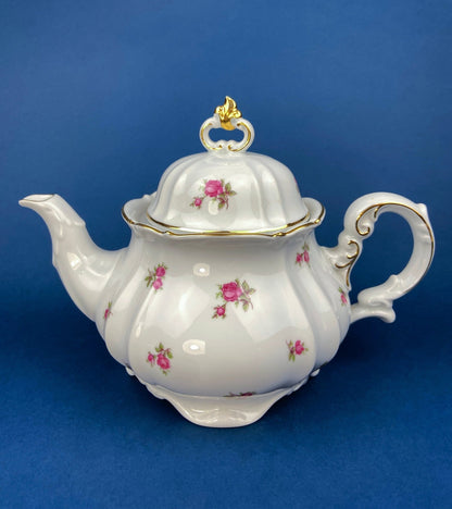 Antique Bavarian Teapot, Coffee Pot, Creamer, Sugar Bowl Set by Hertel Jacob Porcelain Co. - I Bought a Yard Sale