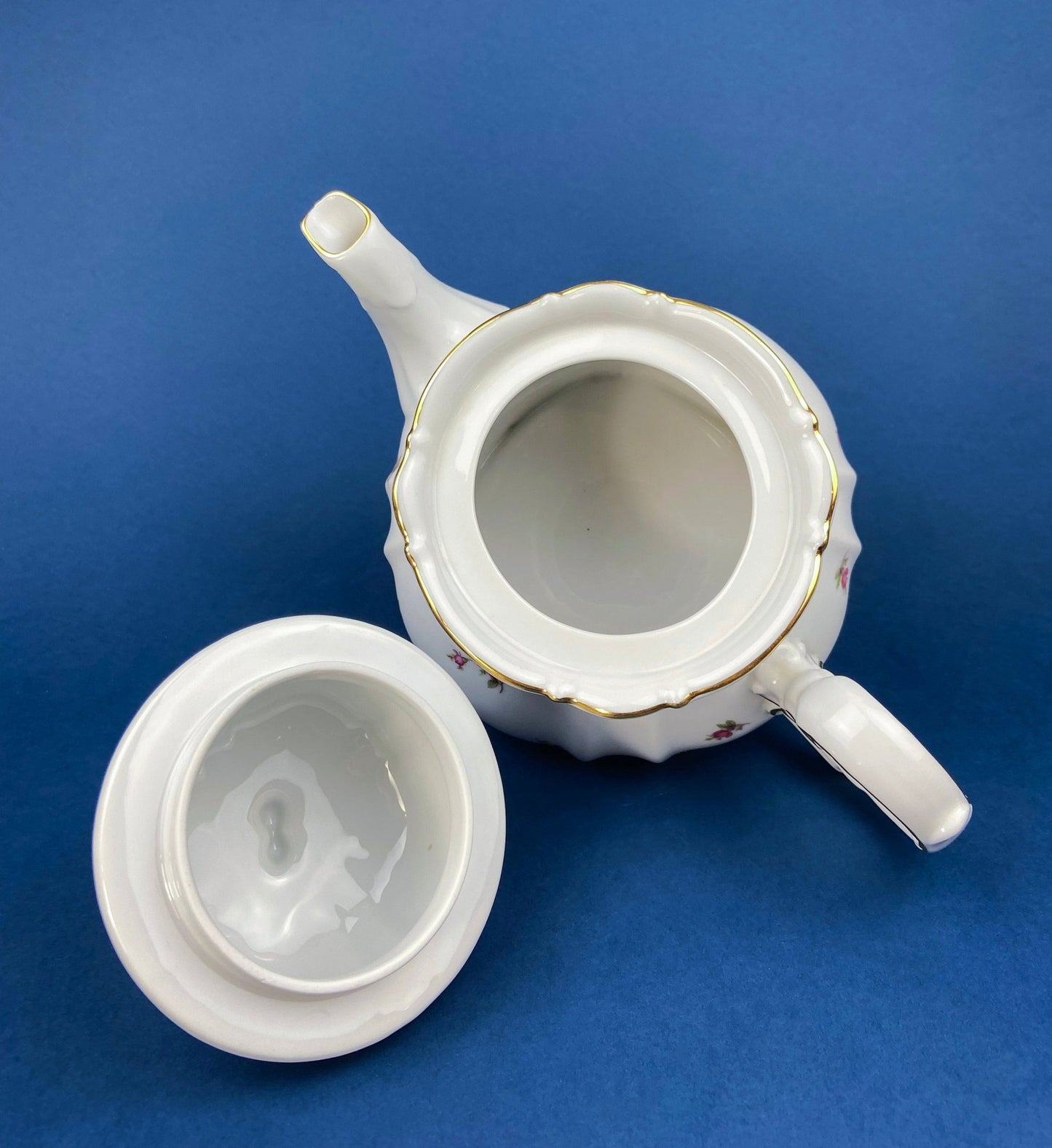 Antique Bavarian Teapot, Coffee Pot, Creamer, Sugar Bowl Set by Hertel Jacob Porcelain Co. - I Bought a Yard Sale