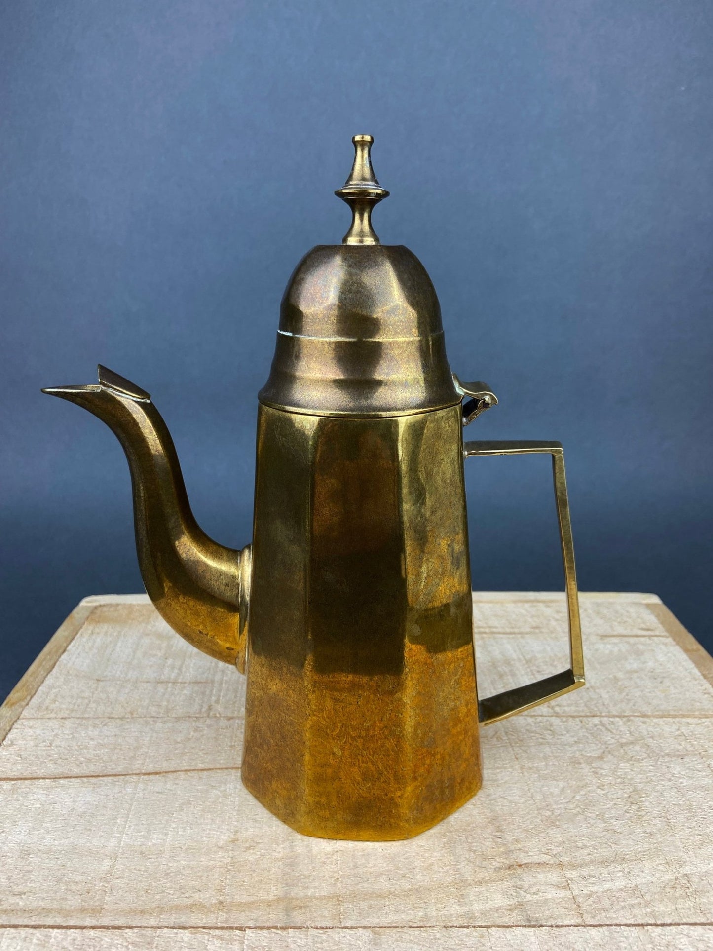 Antique Brass Coffee Set with Coffee Pot, Creamer & Sugar Bowl. Heavy Brass Pots with Handles. Kitchen Accessories. - I Bought a Yard Sale