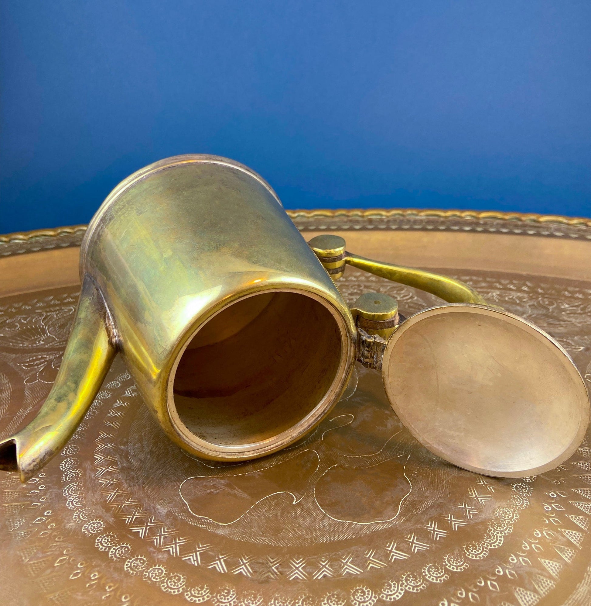 Antique Brass TeaPot or Coffee Pot. Vintage Gifts. - I Bought a Yard Sale