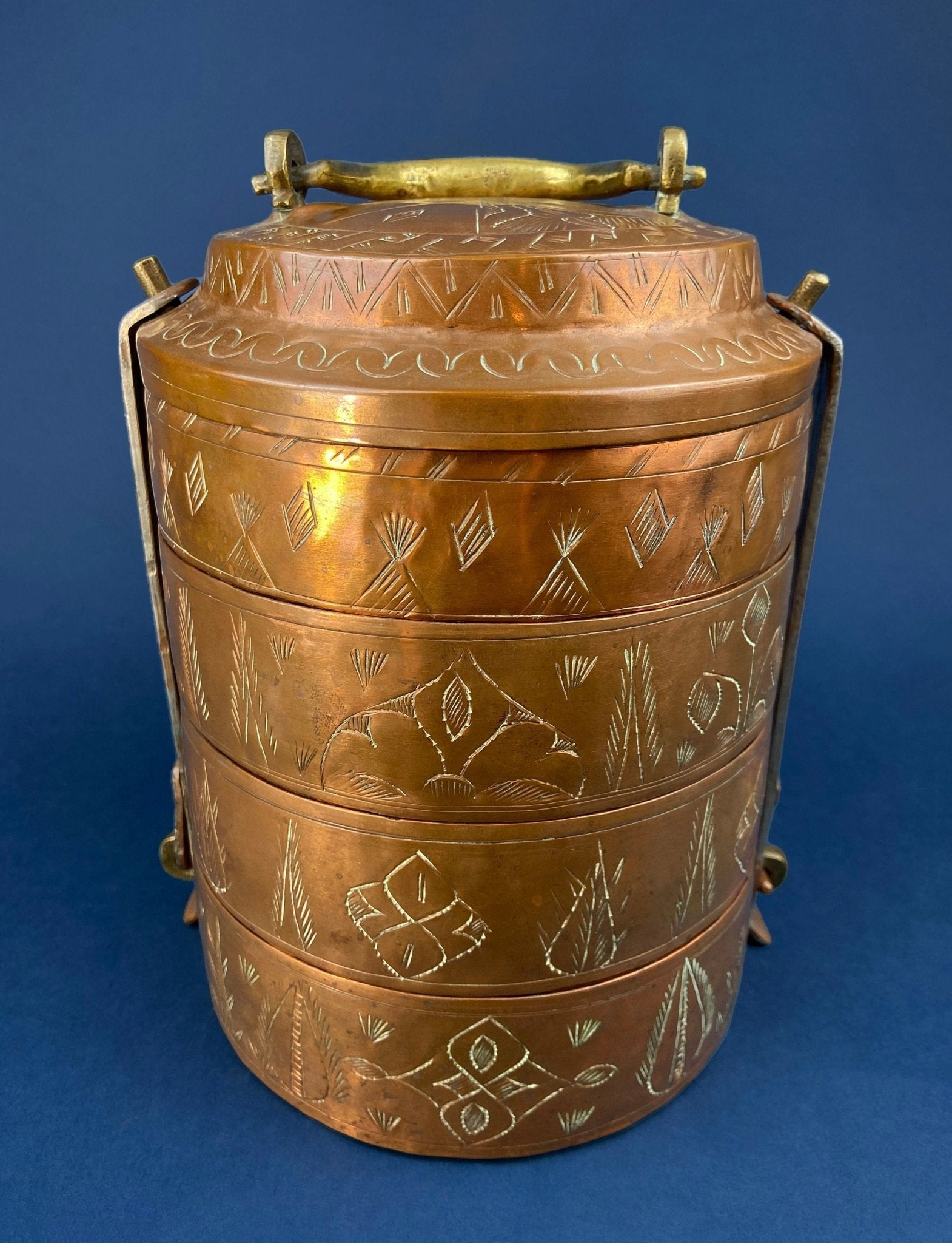 Antique Copper Pitcher and 4 Mugs. Revere Metal Ware, Rome, NY. Solid Copper with Brass Handle. Beer Mugs. Vintage Gifts for Him. - I Bought a Yard Sale