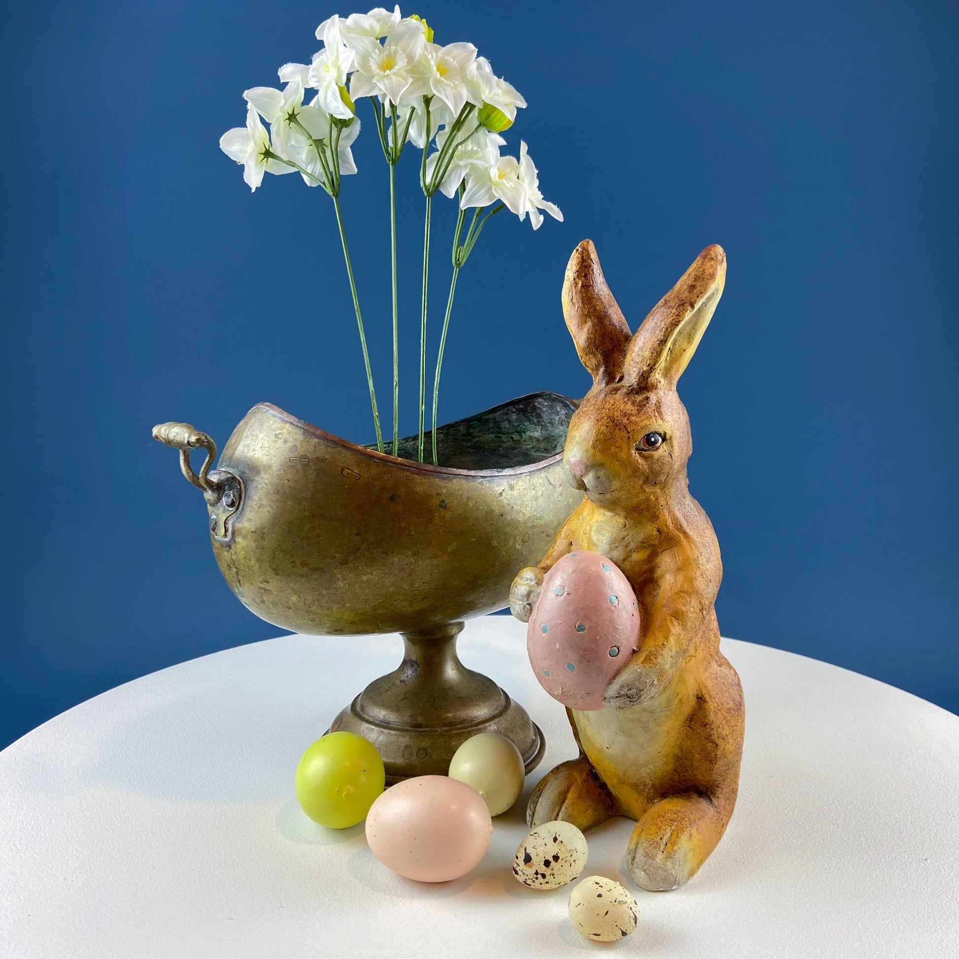 Antique Hand Hammered Brass & Copper Jardiniere Footed Flower Pot Vase. Herb Growing Container. Rustic Table Decor. 19th C Imperial Russia. - I Bought a Yard Sale