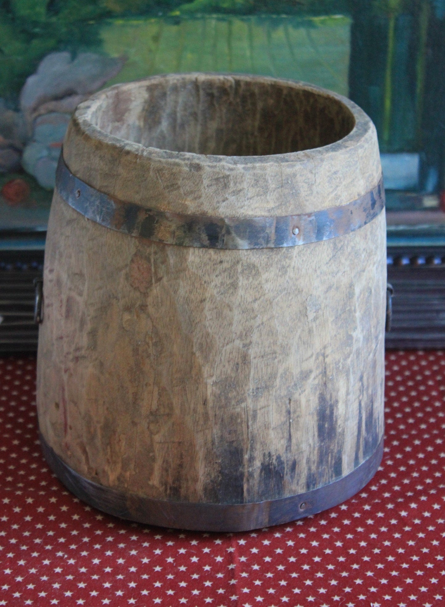 Antique Hand Made Wood Barrel for Rustic Home Decor - I Bought a Yard Sale