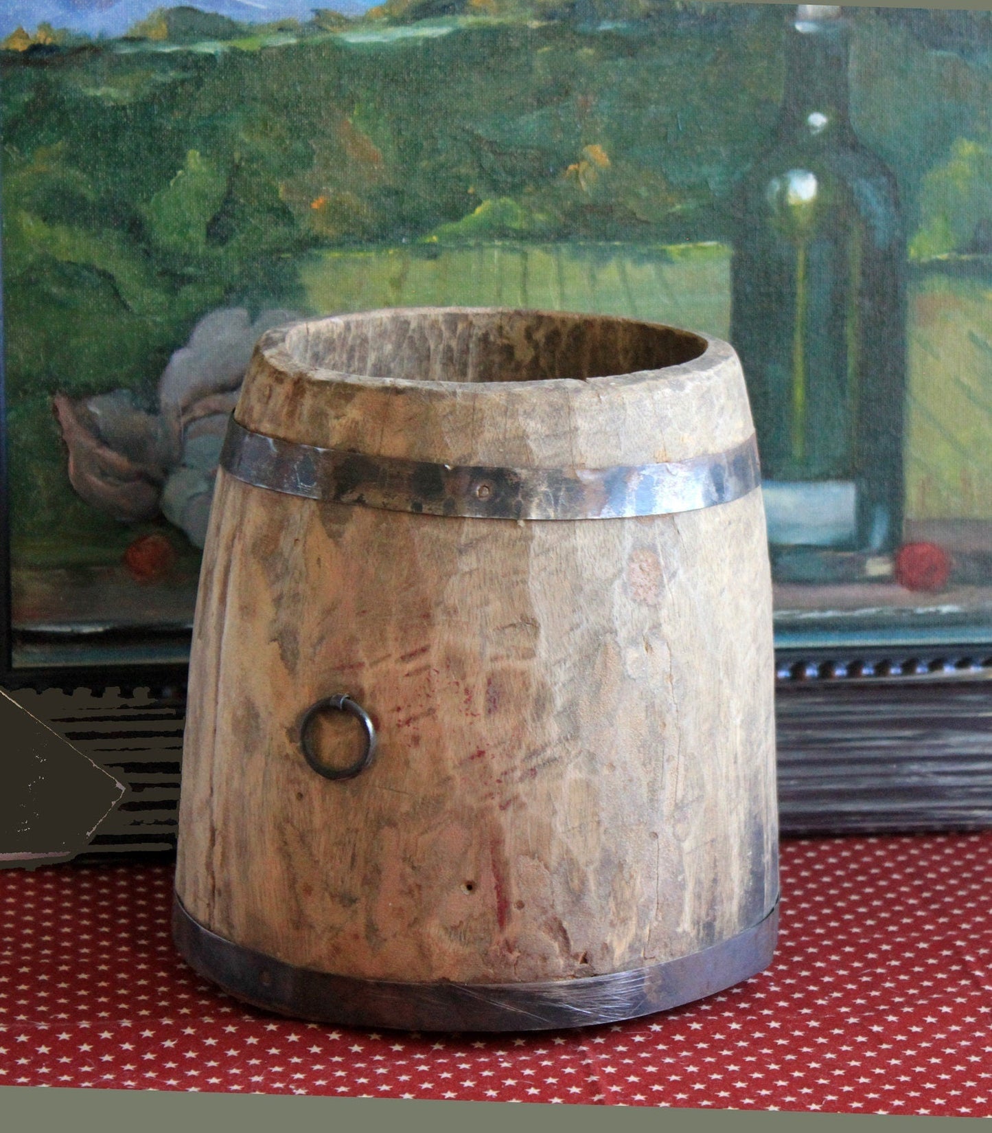 Antique Hand Made Wood Barrel for Rustic Home Decor - I Bought a Yard Sale