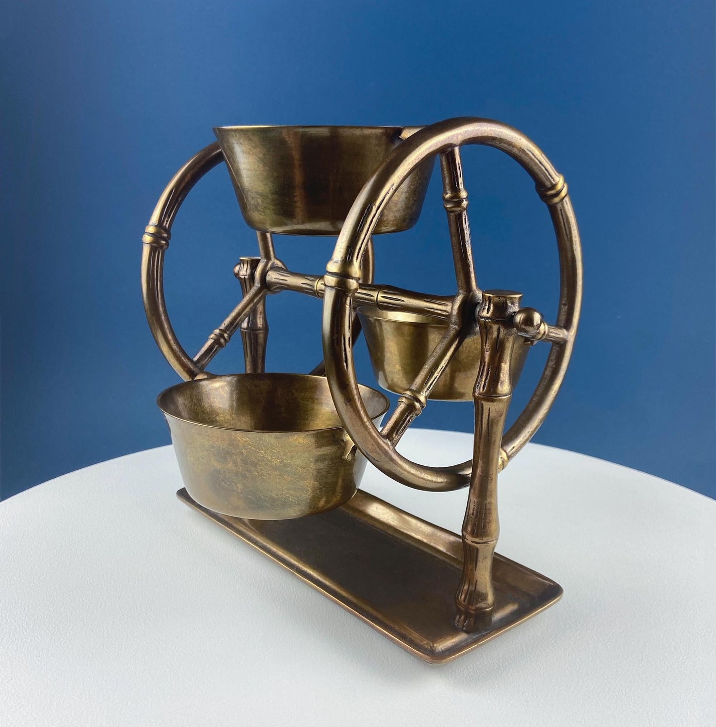 Antique Heavy Brass Ferris Wheel for Candy Nuts Condiments. Perfect for Kid or Adult Parties. Garden Bar Game Room Gatherings. Gift for Dad. - I Bought a Yard Sale