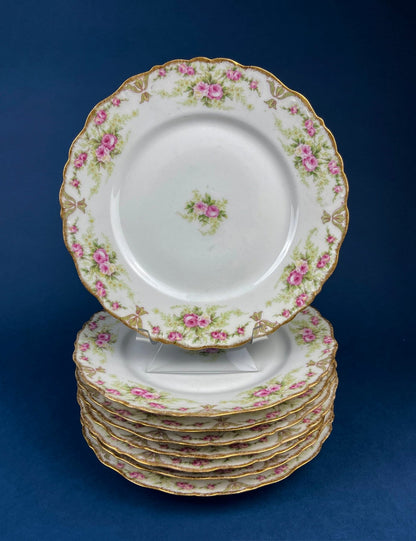 Antique Hutschenreuther Porcelain Soup Plates. Set of 12, Richelieu Rose Garlands Motif. Wedding Gift Idea. Fine Dining. Modern Farmhouse. - I Bought a Yard Sale