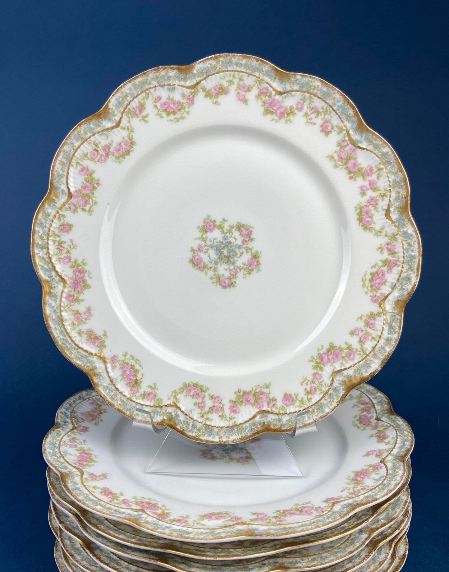 Antique Hutschenreuther Porcelain Soup Plates. Set of 12, Richelieu Rose Garlands Motif. Wedding Gift Idea. Fine Dining. Modern Farmhouse. - I Bought a Yard Sale