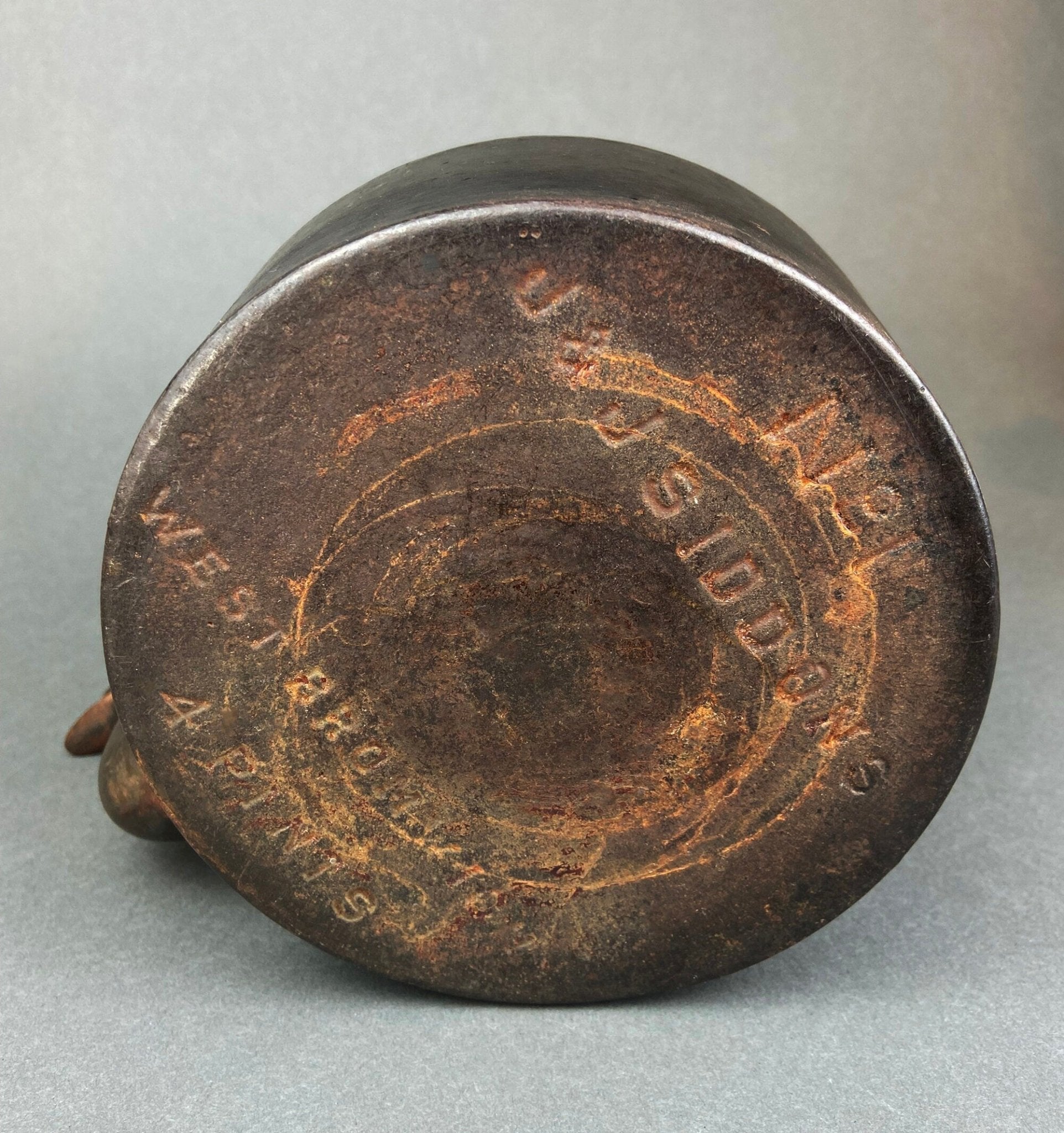 Antique Iron Kettle with Brass Cover. Old English, Heavy Kettle. No 1, J&J Siddons, Westbromwich, 4 pints. - I Bought a Yard Sale