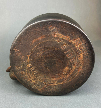 Antique Iron Kettle with Brass Cover. Old English, Heavy Kettle. No 1, J&J Siddons, Westbromwich, 4 pints. - I Bought a Yard Sale