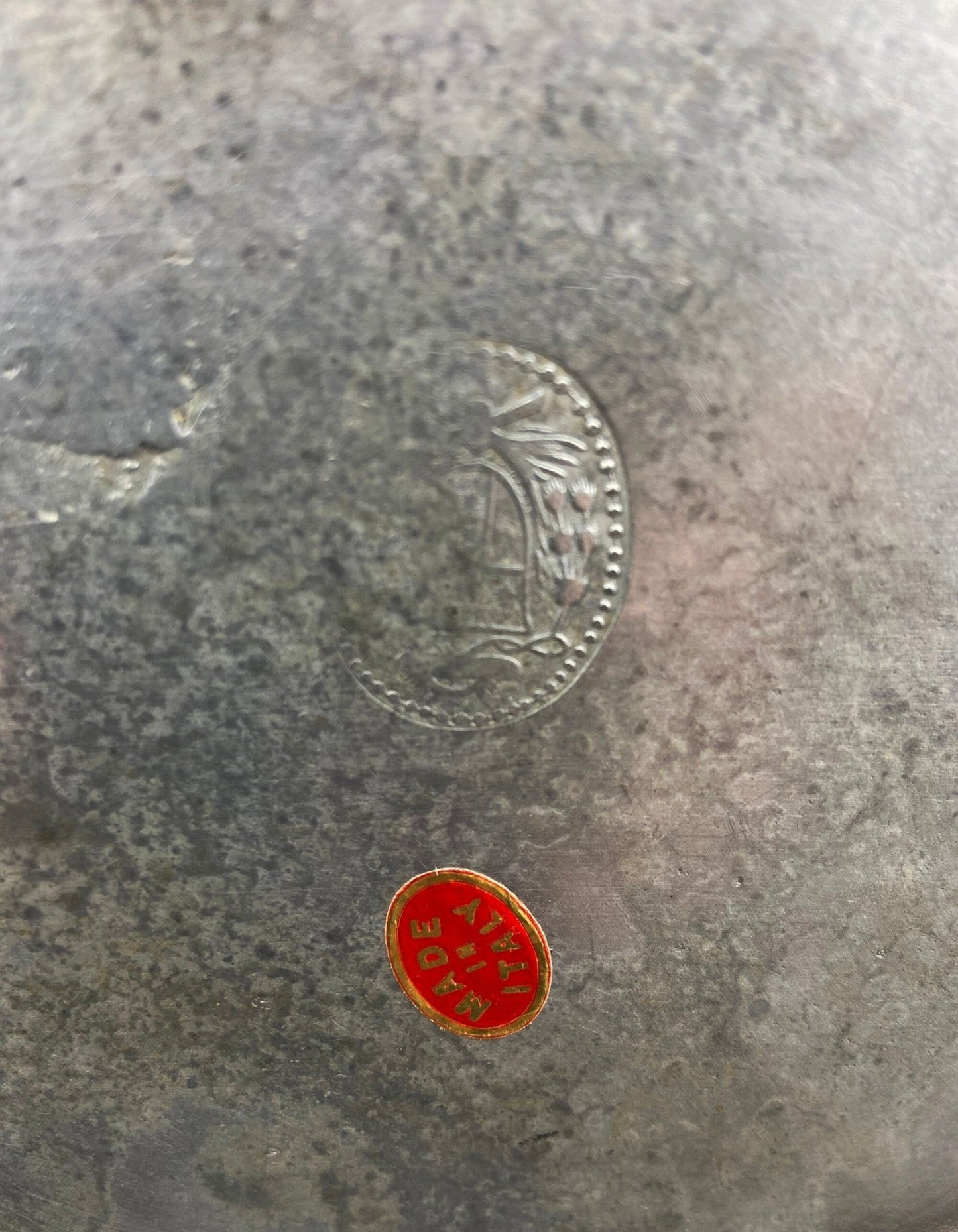 Antique Italian Pewter Box with Hinged Lid. Large Pewter Bowl Made in Italy. Trinket or Jewelry Box. - I Bought a Yard Sale