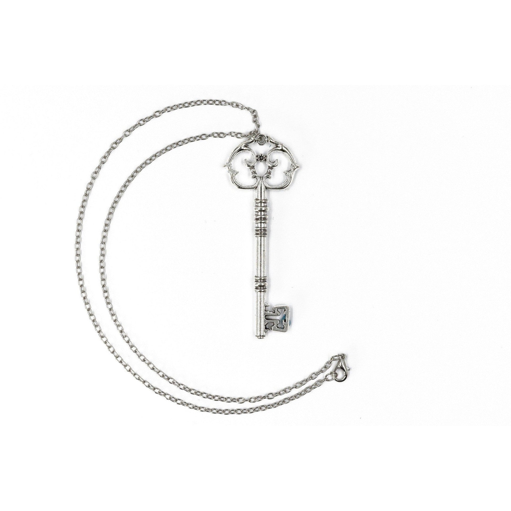 Antique Key Pendant Necklace in Gift Box (Aged Brass Tone or Silver) by The Bullish Store - I Bought a Yard Sale