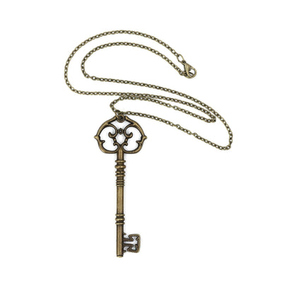 Antique Key Pendant Necklace in Gift Box (Aged Brass Tone or Silver) by The Bullish Store - I Bought a Yard Sale