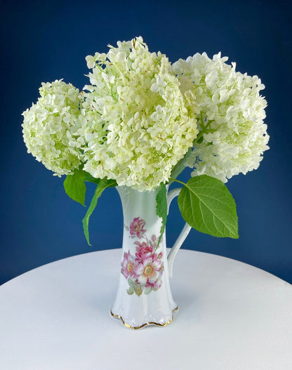 Antique Limoges Coffee Pot or TeaPot. Tall 12 - Inch Stunning Vase. Hand - Painted Red Poppies. Beautiful Silhouette. Bohemian Chic. - I Bought a Yard Sale