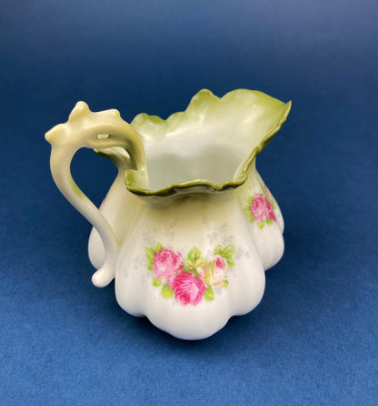 Antique Meissen Plate: Reticulated Hand - Painted Tea Rose Serving Platter - I Bought a Yard Sale