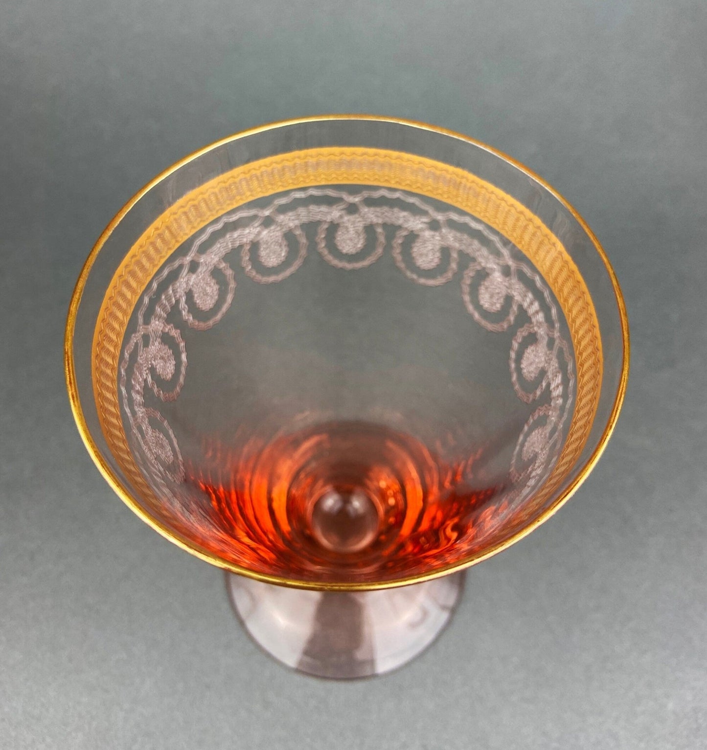 Antique Pink Crystal Water/Juice Goblets. Morgana Pink by Morgantown. Set of Eight, 8oz Footed Tumblers. Replacements. - I Bought a Yard Sale