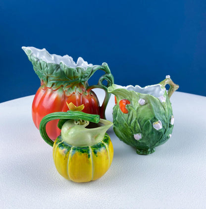 Antique Porcelain Pitcher Creamer Jug Shaped like Tomato Pumpkin. Bavaria Royal Bayreuth Porcelain. Modern Farmhouse. Dining Room Decor. - I Bought a Yard Sale