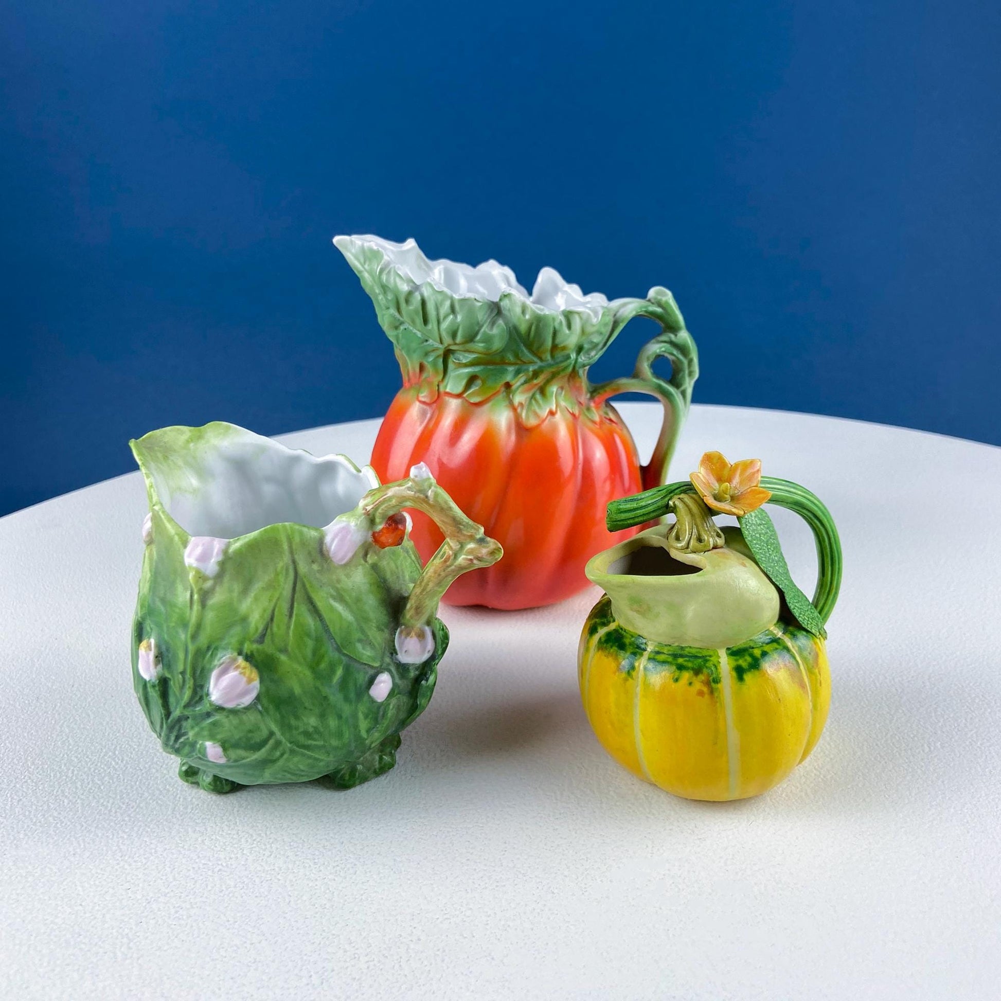 Antique Porcelain Pitcher Creamer Jug Shaped like Tomato Pumpkin. Bavaria Royal Bayreuth Porcelain. Modern Farmhouse. Dining Room Decor. - I Bought a Yard Sale